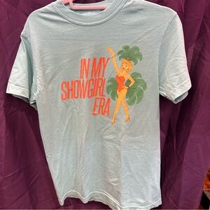 In My Showgirl Era Graphic T-Shirt Woman Various Sizes Teal and Orange Cute